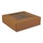 Kraft Window Bakery Boxes, 9 x 9 x 2.5, Brown, Paper, 200/Carton1