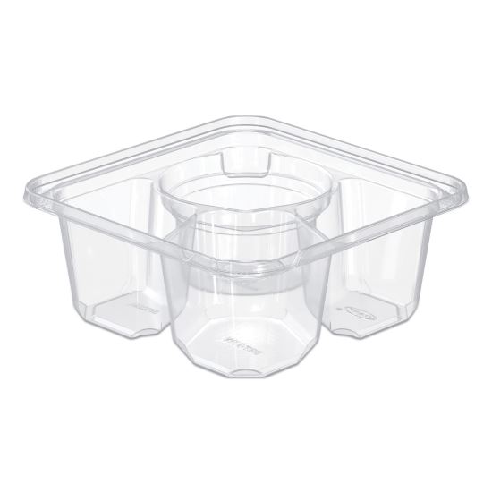 TamperGuard Snack Boxes, 3 Compartments, 6.3 x 6.3 x 2.6, Clear, Plastic, 300/Carton1