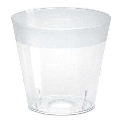 Plastic Shot Glasses, 1 oz, Clear, 100/Pack, 25 Packs/Carton1