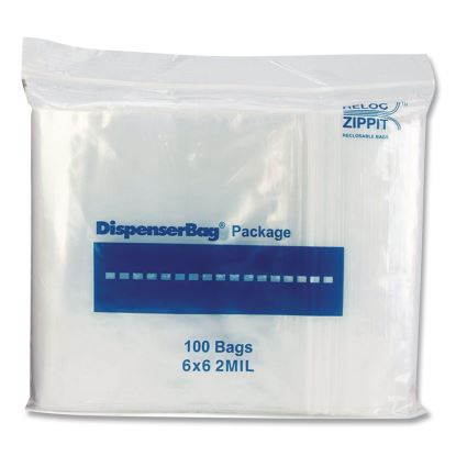 Reloc Zippit Plastic Zipper Bags, 6" x 6", Clear, 1,000/Box1