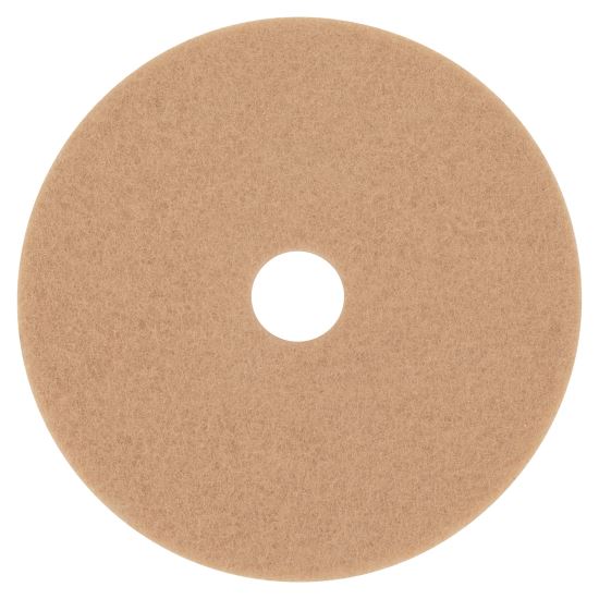 Ultra High-Speed Floor Burnishing Pads 3400, 17" Diameter, Tan, 5/Carton1