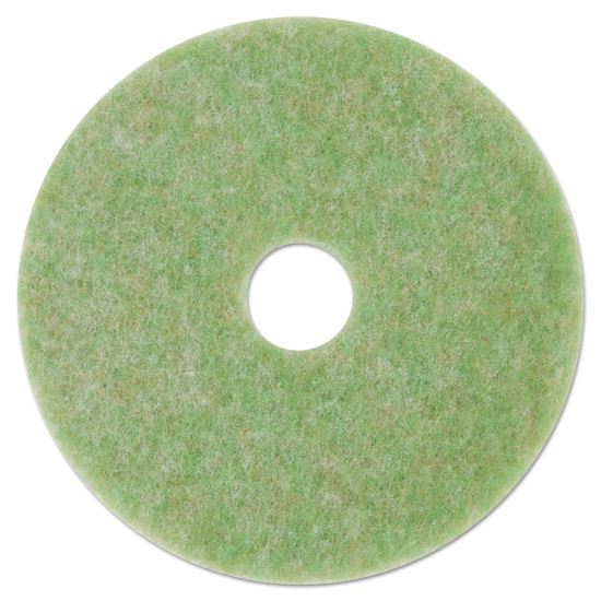 Low-Speed TopLine Autoscrubber Floor Pads 5000, 16" Diameter, Green/Orange, 5/Carton1