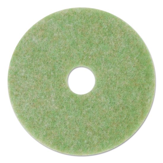 Low-Speed TopLine Autoscrubber Floor Pads 5000, 19" Diameter, Green/Orange, 5/Carton1