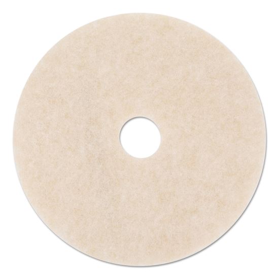 Ultra High-Speed TopLine Floor Burnishing Pads 3200, 17" Diameter, White/Amber, 5/Carton1