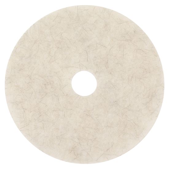 Ultra High-Speed Natural Blend Floor Burnishing Pads 3300, 19" Diameter, White, 5/Carton1