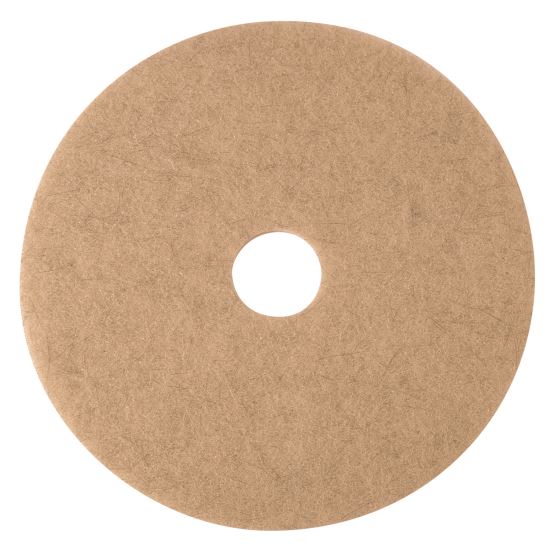 Ultra High-Speed Natural Blend Floor Burnishing Pads 3500, 24" Diameter, Tan, 5/Carton1