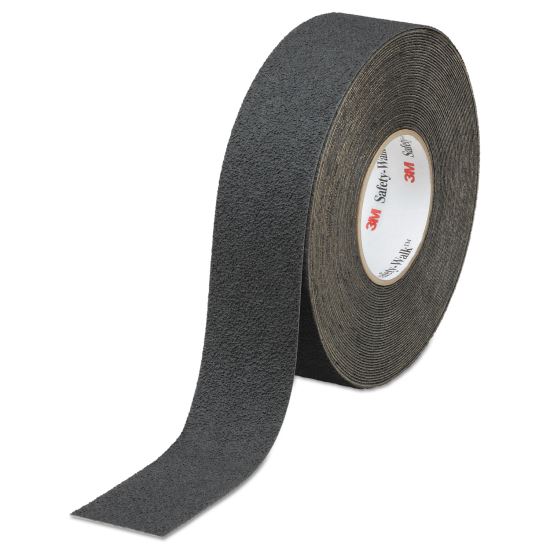 Safety-Walk Slip-Resistant Medium Resilient Tread Rolls, 1" x 60 ft, Black, 4/Carton1