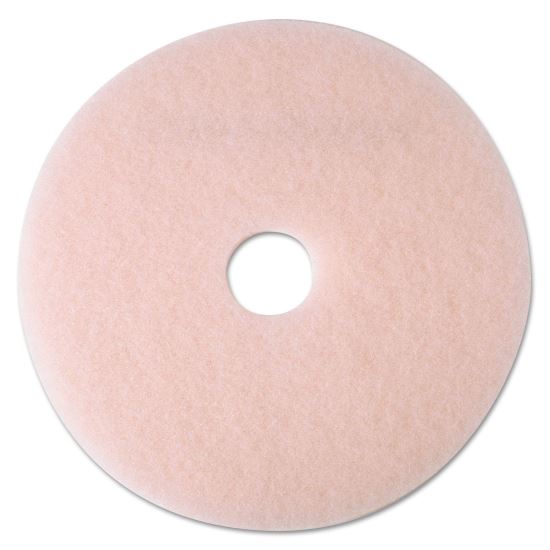 Ultra High-Speed Eraser Floor Burnishing Pad 3600, 17" Diameter, Pink, 5/Carton1