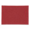 Low-Speed Buffer Floor Pads 5100, 12 x 18, Red, 20/Carton1