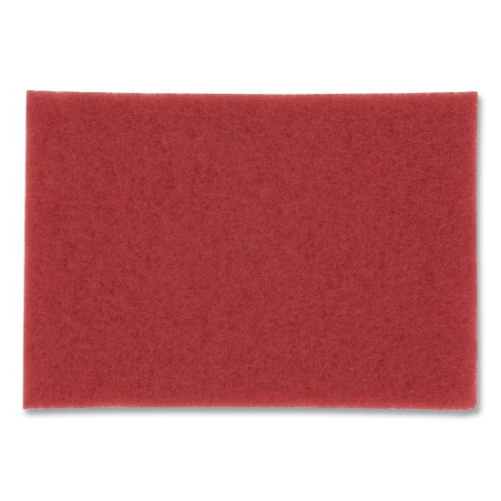 Low-Speed Buffer Floor Pads 5100, 12 x 18, Red, 20/Carton1