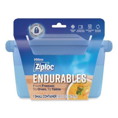 Endurables Resusable Silicone Container, 2 Cups, 4.4 x 3.6 x 6.7, Clear, 4/Carton1
