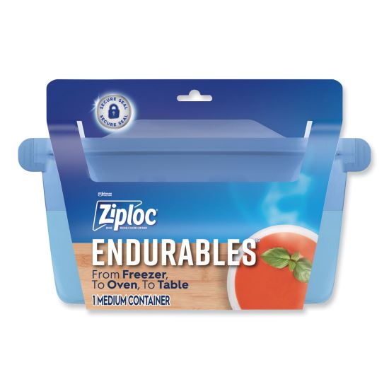 Endurables Resusable Silicone Container, 4 Cups, 5.4 x 4.5 x 8.4, Clear, 4/Carton1