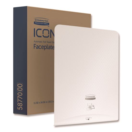 ICON Faceplate for Automatic Roll Towel Dispenser, 18.12 x 15.62 x 12.87, White Mosaic1