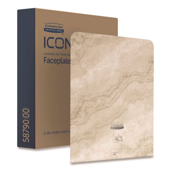 ICON Faceplate for Automatic Roll Towel Dispenser, 18.12 x 15.62 x 12.87, Warm Marble1