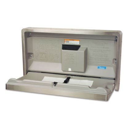 Horizontal Baby Changing Station, 35.25 x 20, Stainless Steel/Beige1