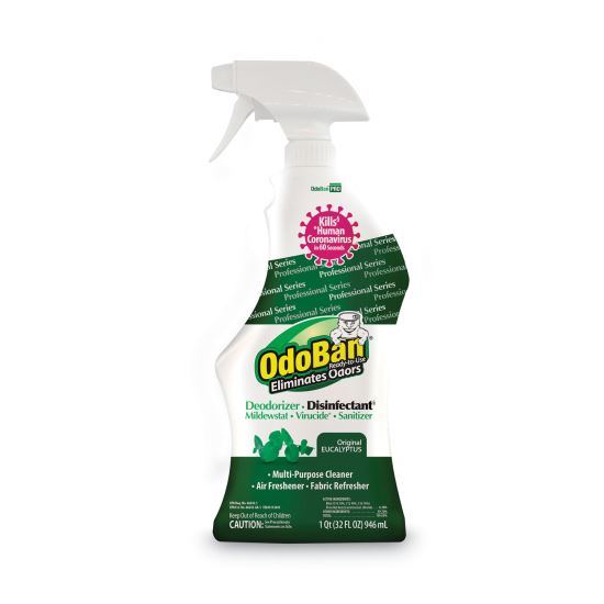 RTU Odor Eliminator and Disinfectant, Eucalyptus, 32 oz Spray Bottle, 12/Carton1