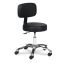 Pneumatic Lab Stool with Back, Supports Up to 250 lb, 30.5" to 35.5" Seat Height, Black Seat/Back, Chrome Base1