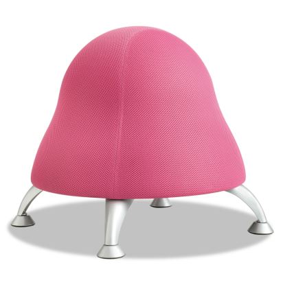 Runtz Ball Chair, Backless, Supports Up to 250 lb, Bubble Gum Pink Seat, Silver Base1
