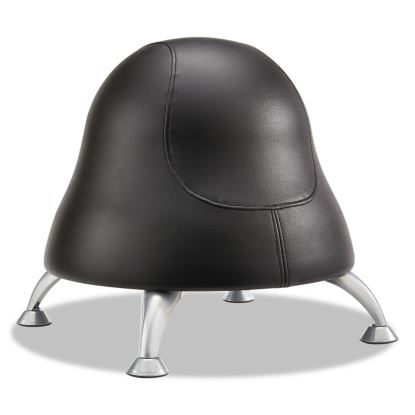 Runtz Ball Chair, Backless, Supports Up to 250 lb, Black Seat, Silver Base1