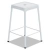 Bar-Height Steel Stool, Backless, Supports Up to 250 lb, 29" Seat Height, White1