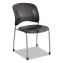 Reve Guest Chair with Straight Legs, 19" x 24.5" x 33.5", Black Seat, Black Back, Silver Base, 2/Carton1