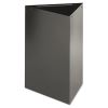 Trifecta Waste Receptacle, 26" High Base, 15 gal, Steel, Black1