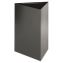 Trifecta Waste Receptacle, 26" High Base, 15 gal, Steel, Black1