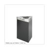 Trifecta Waste Receptacle, 26" High Base, 15 gal, Steel, Black2