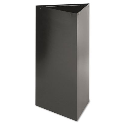 Trifecta Waste Receptacle, 34" High Base, 19 gal, Steel, Black1