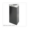 Trifecta Waste Receptacle, 34" High Base, 19 gal, Steel, Black2