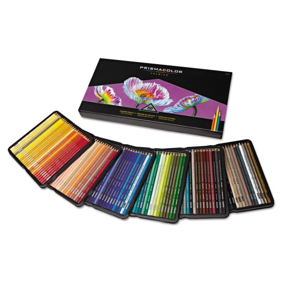 Premier Colored Pencil, 3 mm, 2B, Assorted Lead and Barrel Colors, 150/Pack1