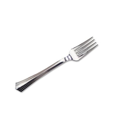 Reflections Heavyweight Plastic Utensils, Fork, Silver, 80/Box1