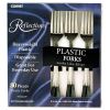 Reflections Heavyweight Plastic Utensils, Fork, Silver, 80/Box2