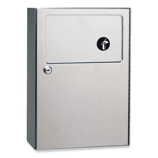 ClassicSeries Surface-Mounted Sanitary Napkin Disposal, 0.5 gal, Stainless Steel1
