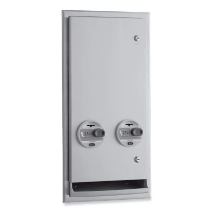 ClassicSeries Recessed or Semi-Recessed Napkin/Tampon Vendor, 25 Cent Coin Mechanism, 13.88 x 7.94 x 27.88, Stainless Steel1