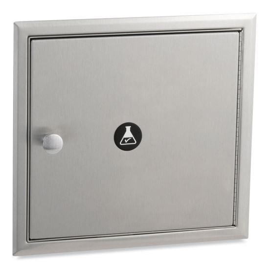 Recessed Specimen Pass-Thru Cabinet, 12.75w x 6d x 12.06h, Stainless Steel/Black1