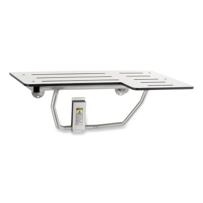 Reversible Folding Shower Seat, White/Stainless Steel1