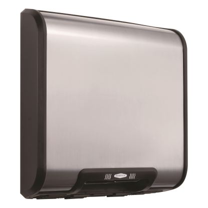 TrimLineSeries QuietDry Surface-Mounted ADA Automatic Hand Dryer, 115 V, 13.78 x 4 x 13.59, Stainless Steel/Black1