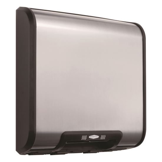 TrimLineSeries QuietDry Surface-Mounted ADA Automatic Hand Dryer, 115 V, 13.78 x 4 x 13.59, Stainless Steel/Black1