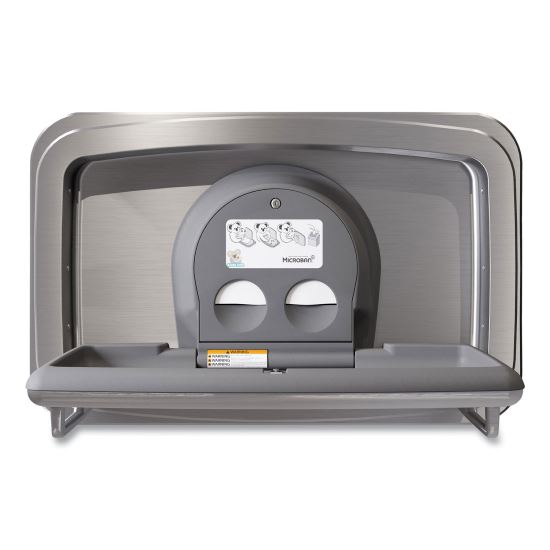 Baby Changing Station, Wall Horizontal Mount, 37.06 x 21.63, Gray1