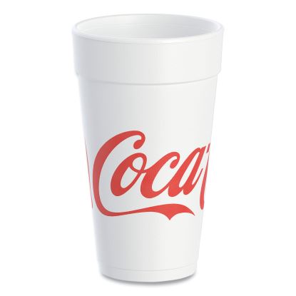 Coca-Cola Foam Cups, 20 oz, White/Red, 25/Bag, 20 Bags/Carton1