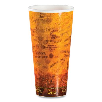Fusion Escape Foam Hot/Cold Cups, 24 oz, Brown/Black, 500/Carton1