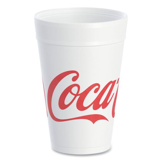 Coca-Cola Foam Cups, 32 oz, White/Red, 25/Bag, 20 Bags/Carton1