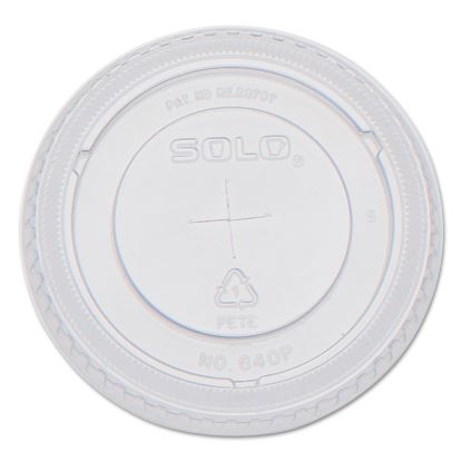 PETE Flat Straw-Slot Cold Cup Lids, Fits 12 oz Cold Cups, Plastic, Clear, 100/Pack, 25 Packs/Carton1