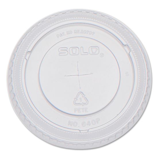 PETE Flat Straw-Slot Cold Cup Lids, Fits 12 oz Cold Cups, Plastic, Clear, 100/Pack, 25 Packs/Carton1