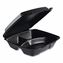 Insulated Foam Hinged Lid Containers, 3 Compartments, 9.01" x 9.4" x 3.1", Black, 200/Carton1