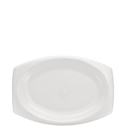 Quiet Classic Laminated Foam Dinnerware, Platter, 6.7 x 9.8, White, 500/Carton1