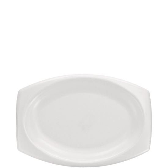 Quiet Classic Laminated Foam Dinnerware, Platter, 6.7 x 9.8, White, 500/Carton1