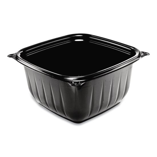 PresentaBowls Pro Black Square Bowls, 16 oz, 5 x 5 x 2.5, Plastic, 63/Bag, 8 Bags/Carton1