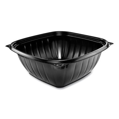 PresentaBowls Pro Black Square Bowls, 64 oz, 8.5 x 8.5 x 3.3, Plastic, 63/Bag, 4 Bags/Carton1